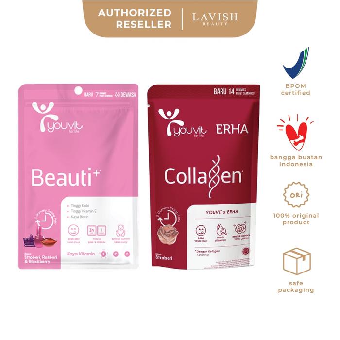 Gambar Youvit x Erha Multivitamin Gummy Collagen isi 14 BPOM MUI Halal dari Momma Babyshop undefined Tokopedia