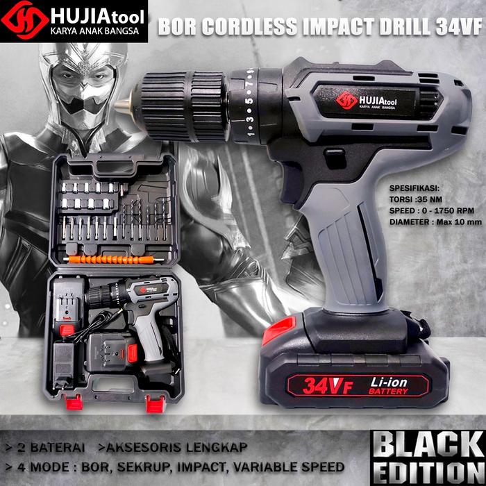 Gambar CORDLESS BOR TANGAN 13 MM | 48VF | JLD | POWER TOOL keren - 34vf 13mm Hujia dari Official Albana Indonesia undefined Tokopedia