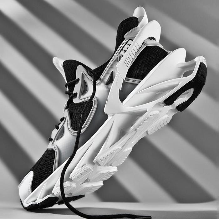 Gambar Sepatu Sneakers HundSnake Men Sports Running Import Premium Quality - BlackWhiteSnake, 6,5 dari Best7pro undefined Tokopedia