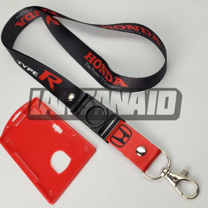 Promo LANYARD TALI ID CARD HONDA TYPE R HONDA MOBIL PLUS HOLDER - TALI ...
