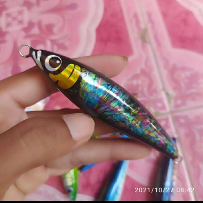 Gambar 15,5cm lure umpan casting popping stikbait bahan kayu lapis resin - 4, 70gr sinking dari sofa fajaniar undefined Tokopedia