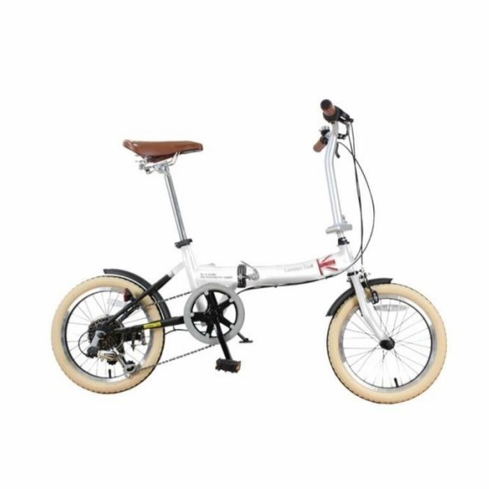 Gambar Sepeda Lipat London Taxi 16 Inch - Putih dari dWinner Sport undefined Tokopedia