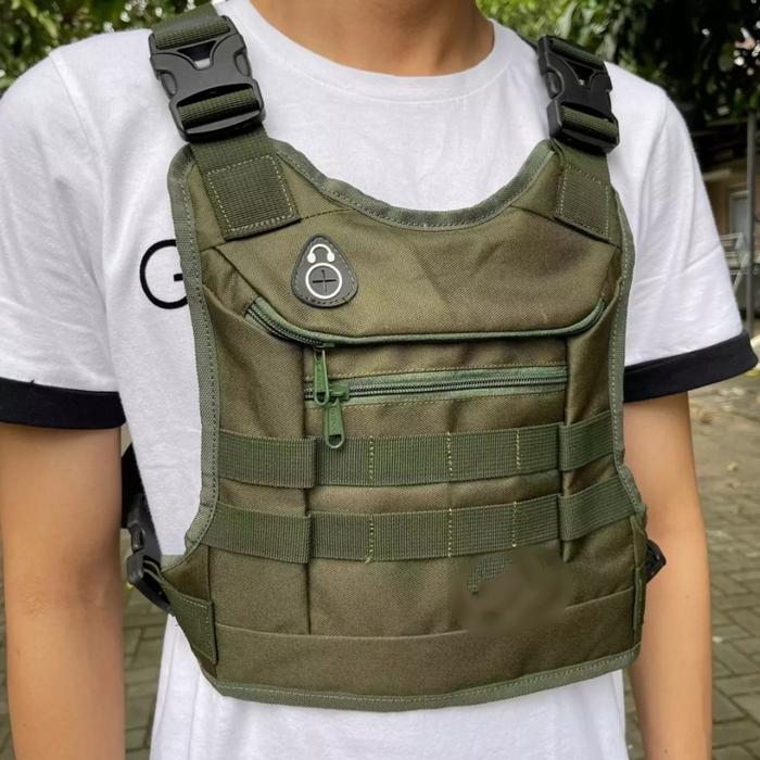 Gambar tas dada pria tactical army/ Black Neisda/ tas dada multifungsi - Hijau dari Segara Military undefined Tokopedia