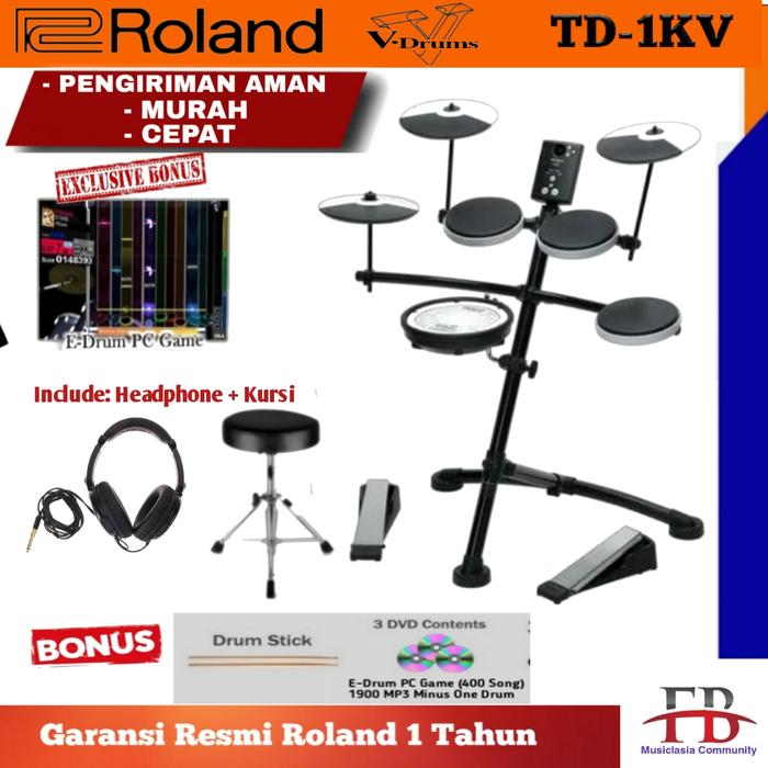 Gambar Drum elektrik Roland TD1KV / TD 1KV / TD1 KV TD-1KV / TD 1 KV TD 1K V - Krsi Headphne dari favebox undefined Tokopedia
