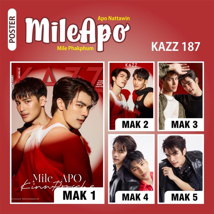 Gambar POSTER THAILAND MILEAPO MILE PHAKPHUM APO NATTAWIN X KAZZ 187 - IV230 dari Copytalis undefined Tokopedia