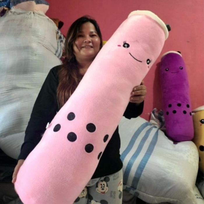 Gambar BONEKA BOBA GULING JUMBO 95CM /BONEKA BOBA /BOBA GULING - GULING PINK dari BonekaToserba undefined Tokopedia