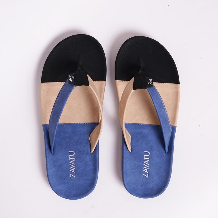 Gambar sandal sendal distro big size 44-45-46-47-48-49 sandal capit pria jumb - Biru 041, 49 dari HRY Footwear undefined Tokopedia