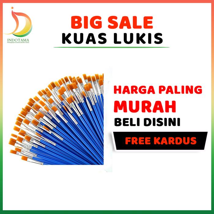 Gambar Kuas Lukis Flat, Kuas Lukis Kecil, Kuas Lancip, Koas Melukis Kecil - Kuas dari LS Craft Project undefined Tokopedia