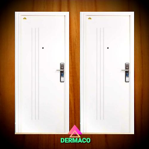 Gambar PINTU BAJA FORTRESS 90.12 / PINTU RUMAH 90CM x 210CM / PINTU KAMAR - Putih, Buka Kanan dari Dermaco undefined Tokopedia