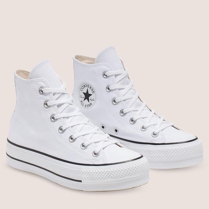 Jual Converse Chuck Taylor All Star Lift White Canvas High 100