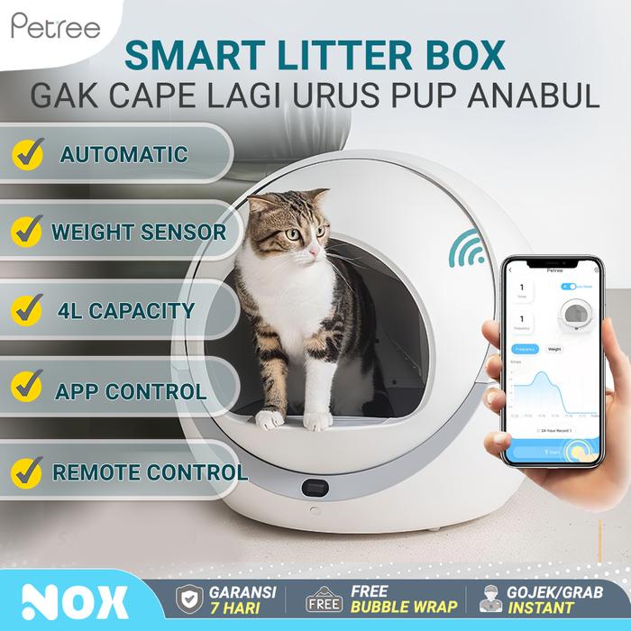 Promo Petree Smart Fully Automatic litter box WIFI APP Toilet kucing