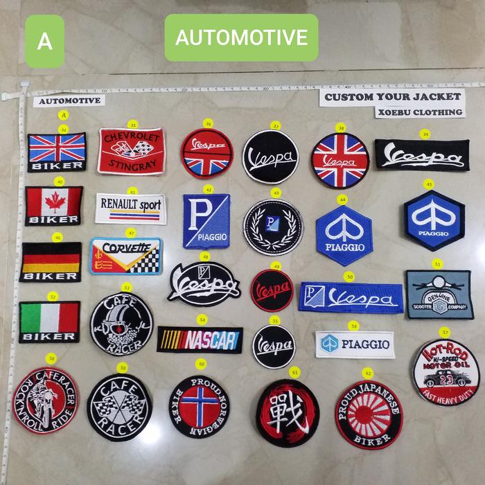 Gambar AUTOMOTIVE Emblem Bordir Patch Badge Bikers Untuk CUSTOM YOUR JACKET dari Xoebu undefined Tokopedia