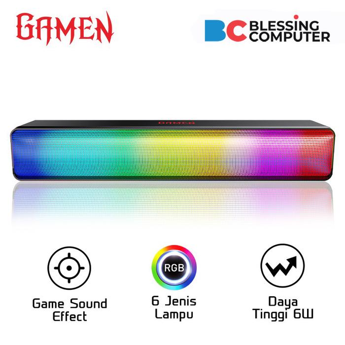 Gambar Speaker GAMEN GS8 RGB Multimedia Gaming dari Blessing Computer Bali undefined Tokopedia