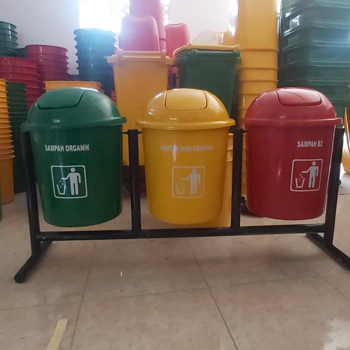 Gambar tempat sampah 5 pilah, tong sampah fiberglass, bak sampah - logo standar dari cahaya putra fiberglass undefined Tokopedia