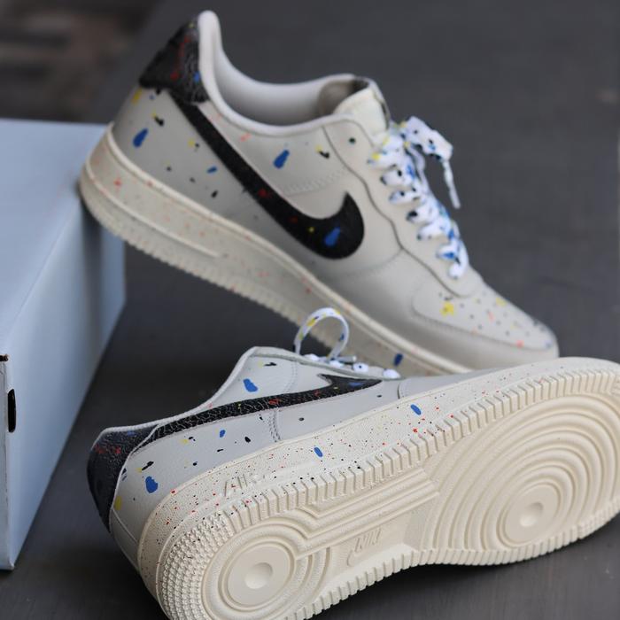 Jual Sepatu NIKE AIR FORCE ONE PAINT Kualitas 100% Putih Warna