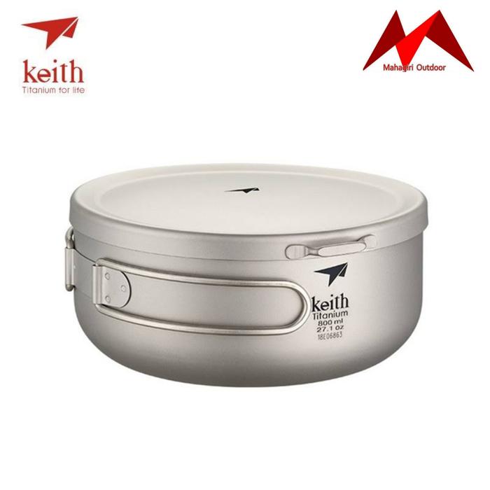 Gambar Keith Ti5327 lunch box titanium kotak makan 800ml piring ultralight dari Mahagiri Outdoor undefined Tokopedia