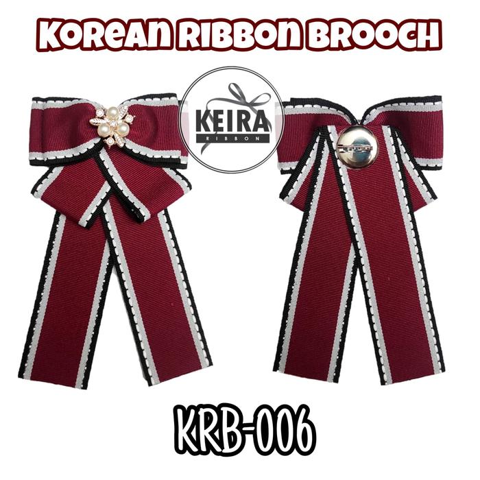 Gambar Korean ribbon brooch / Pita Bros Korea / Bros Korea - KRB-006 dari Keira Ribbon undefined Tokopedia