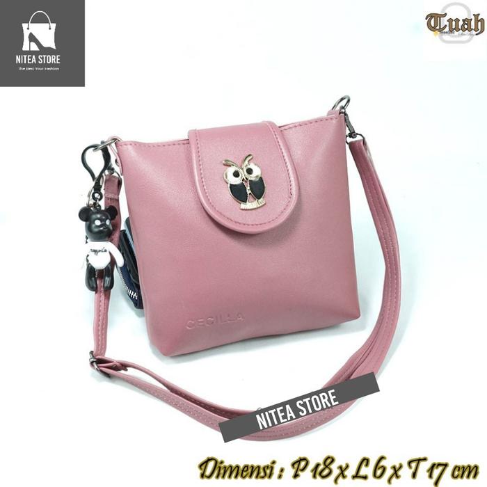 Gambar Slingbag Wanita Owl Series Tas Wanita Ootd Tas Selempang Wanita - Peach dari Nitea Store undefined Tokopedia