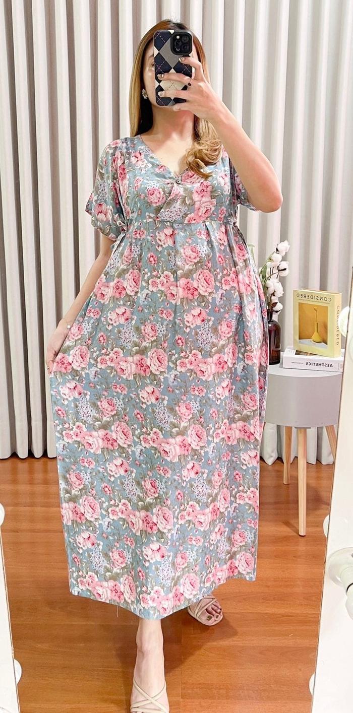 Gambar DASTER DRESS KIMONO KANCING BUSUI PANJANG RAYON PREMIUM LONG - A LIGHT GREY dari PEHH PIYAMA undefined Tokopedia