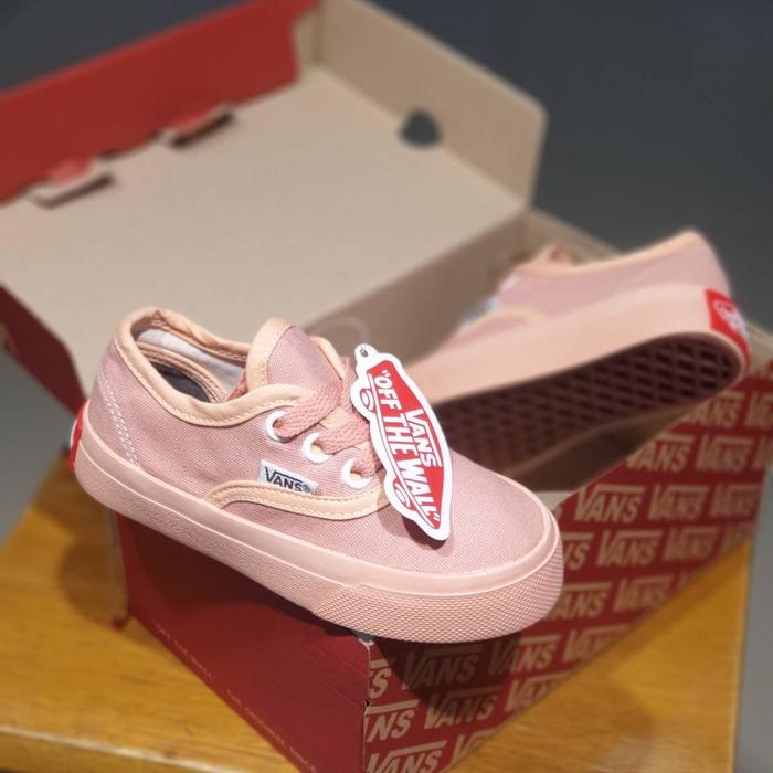 sepatu anak perempuan vans authentic full pink 17