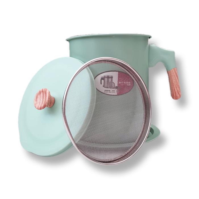 Gambar OiL Pot Tempat Wadah Menaruh Minyak Goreng Masak dengan Saringan Halus - Hijau Muda dari Sahabat Buku Anak undefined Tokopedia