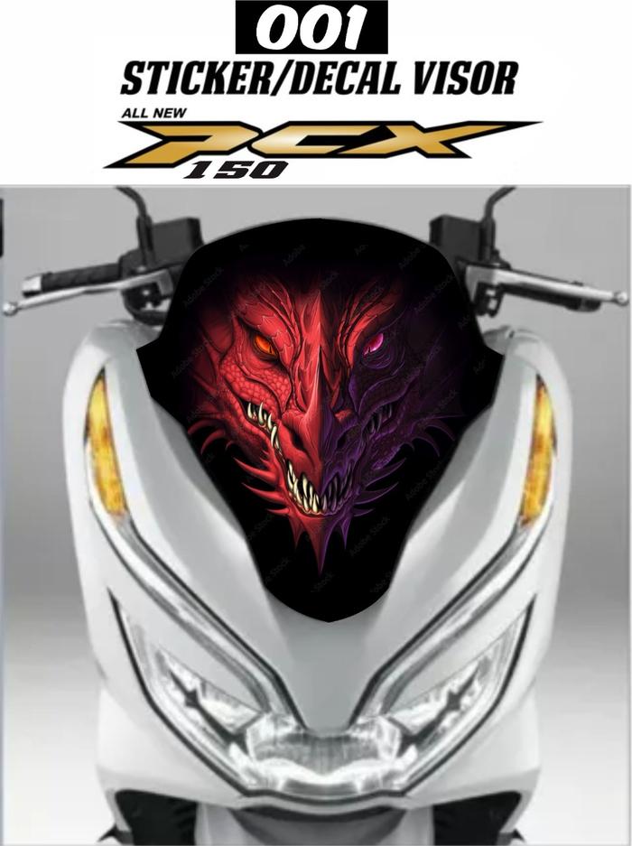 Gambar Sticker visor honda pcx 150 variasi visor honda pcx 150 - 001 dari ISTANA STICKER 83 undefined Tokopedia