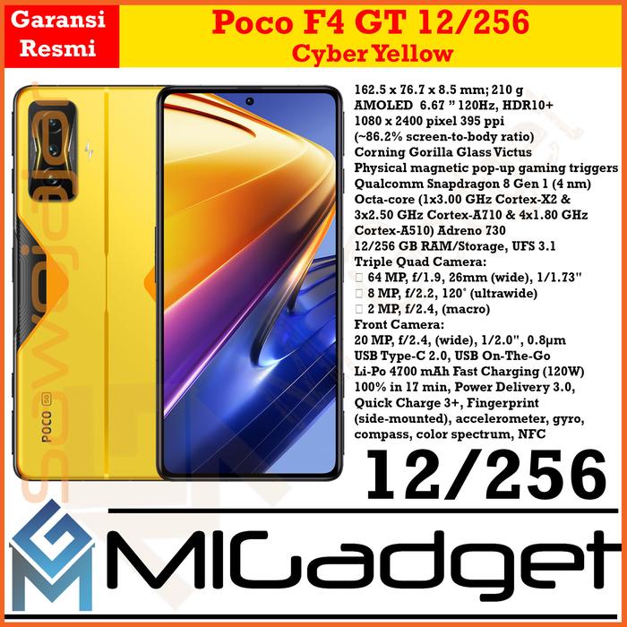 Gambar Poco F4 F 4 GT 12/256 Garansi Resmi - Cyber Yellow dari MIGADGET SAWOJAJAR undefined Tokopedia