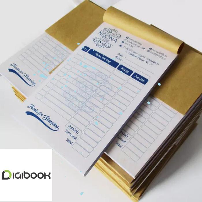 Gambar Cetak Buku Nota Bahan Carbonless / Cetak Nota Custom-Numerator - 1ply - 1 Play dari Digibook Point Mijen undefined Tokopedia