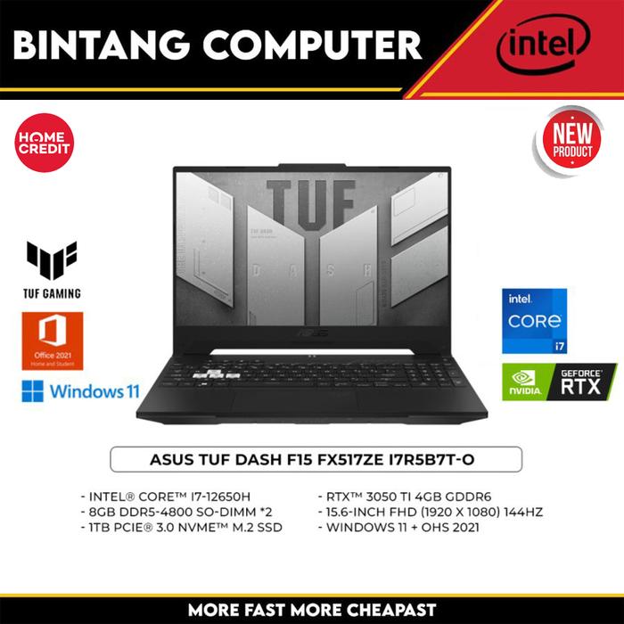 12th Gen Asus Tuf Dash F15 Gaming Laptop Asus TUF Dash F15 517ZE