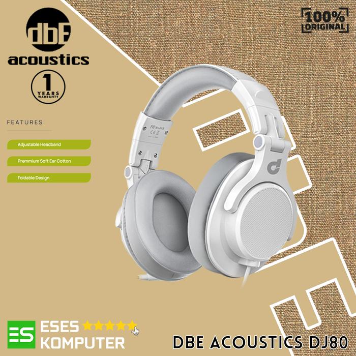 Gambar Headset dbE DJ80 High Quality Foldable DJ Headphone - Gaming - Garansi - DJ80 White dari ESES Komputer Tasikmalaya undefined Tokopedia