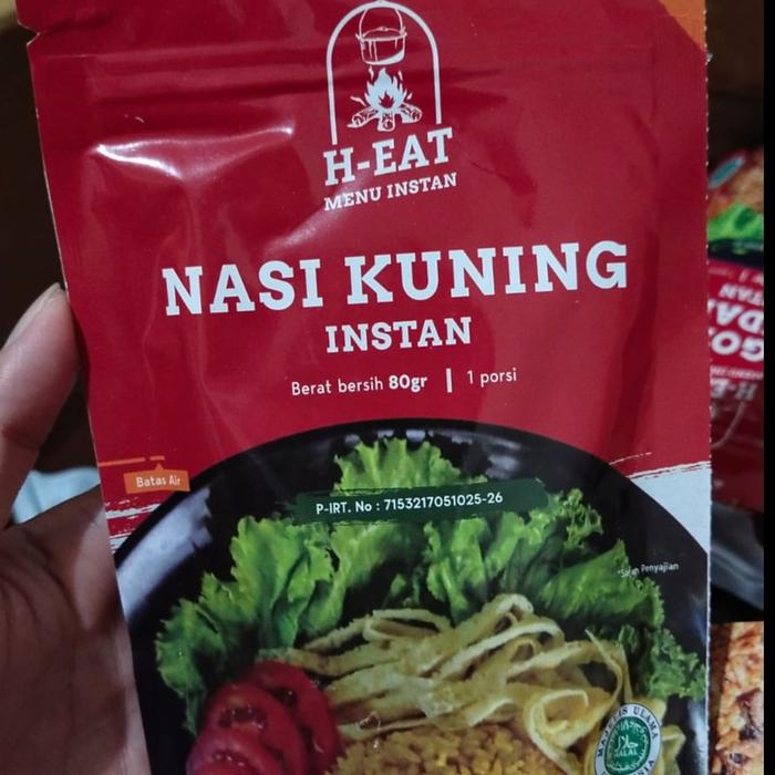Gambar Makanan Instan H EAT Makanan Gunung Nasi Putih, Nasi Goreng Rendang - Nasi Kuning dari Chiput Mandalawangi undefined Tokopedia
