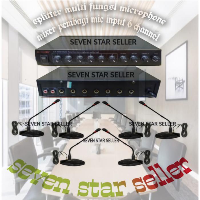 Gambar paket sound system mic conference ruang rapat/ ruang meeting - 6 UNIT MIC dari SEVEN STAR SELLER undefined Tokopedia
