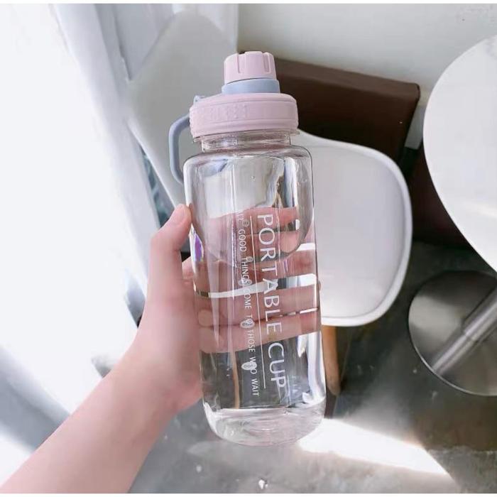 Gambar Botol Minum Remaja dan Dewasa Simple 1000ml / 1L / 1 Liter Portable Cup Botol Sekolah / Kantor / Olahraga / Gym BPA FREE - Salem dari Smile Shop OS undefined Tokopedia