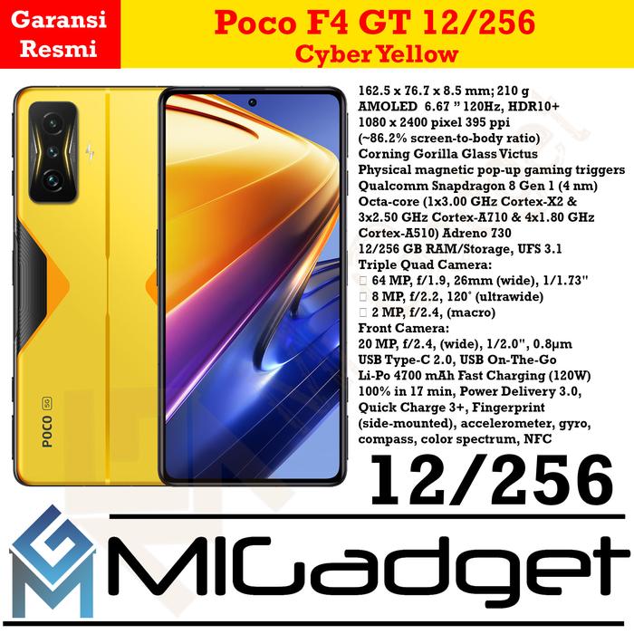 Gambar Poco F4 F 4 GT 12/256 Garansi Resmi - Cyber Yellow dari MiGadget Malang undefined Tokopedia