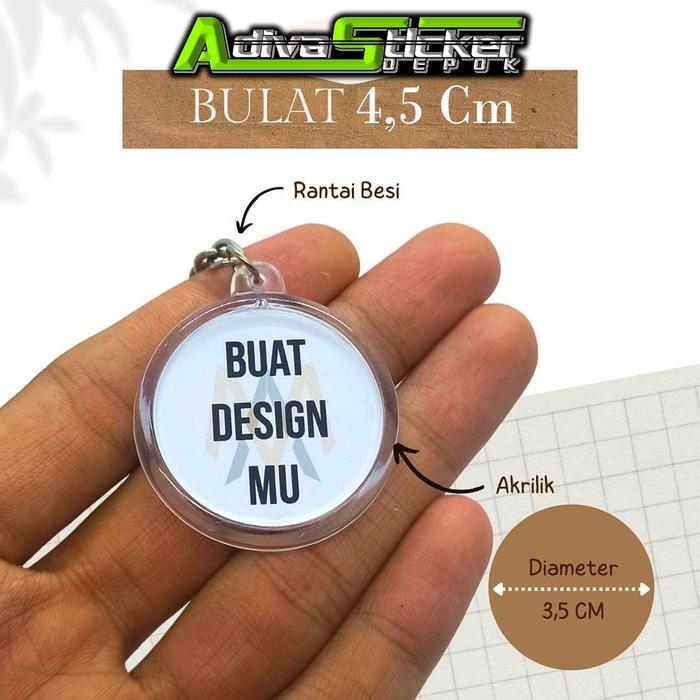 Gambar AdivaStiker DEPOK Gantungan Kunci Custom 0G 4,5 Cm Bulat Akrilik 3,5 Cm Diameter Rantai Besi Kualitas Premium - Ganci - OVAL dari adiva stiker undefined Tokopedia