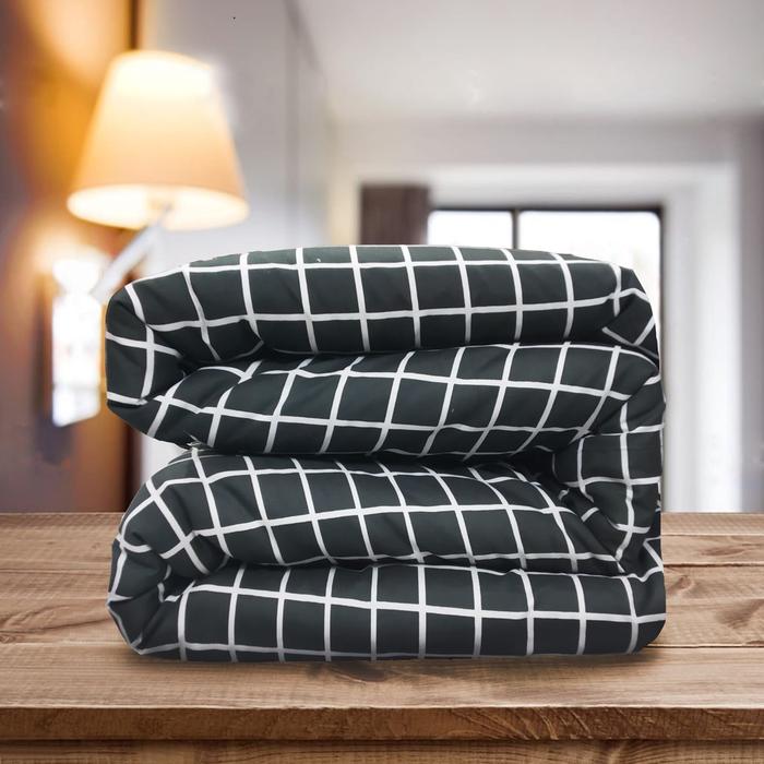 Gambar Bed Cover Premium Quality Tebal Motif Kotak-Kotak Aesthetic New - Hitam Kotak dari strawberryandmimtshop undefined Tokopedia