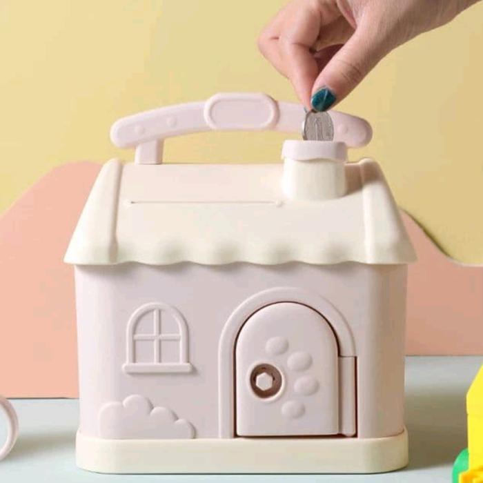 Gambar Celengan Rumah Koin dan Uang kertas Dewasa Dan Anak - Merah Muda dari alifakey undefined Tokopedia