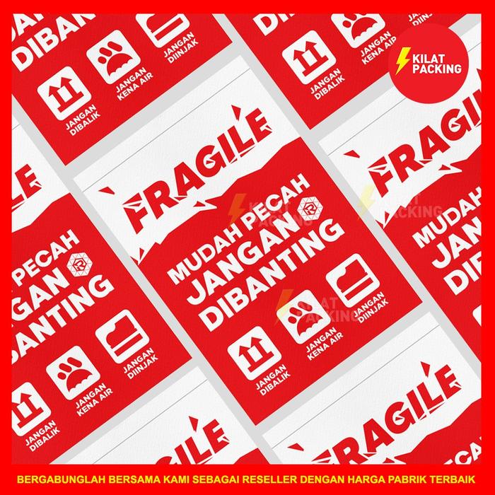 Gambar Stiker Unboxing & FRAGILE | Sticker Label Wajib Video Unboxing /PACK - Stiker Fragile dari kilat packing undefined Tokopedia