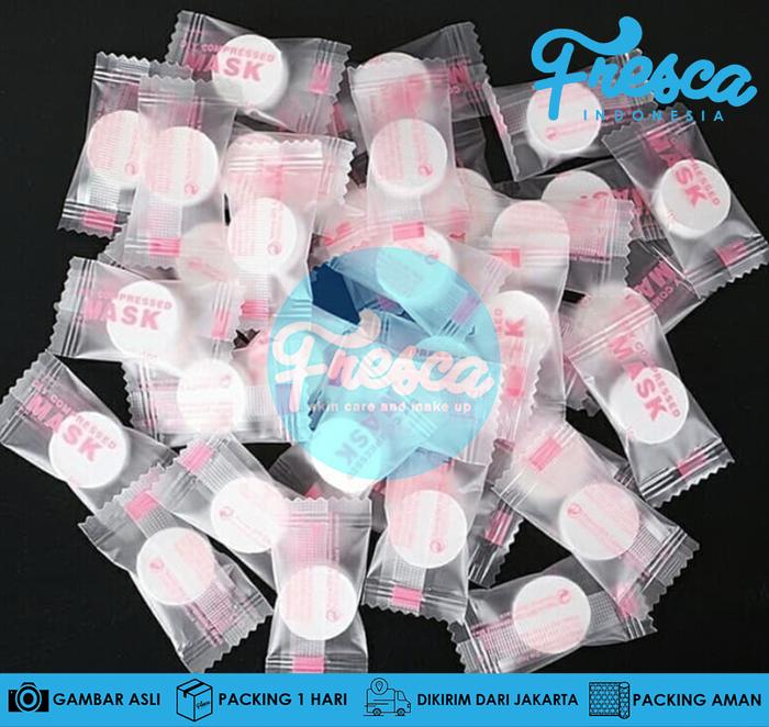Gambar Compressed Paper Mask Sheet / Tablet Mask / Masker Kertas [1 BUNGKUS] - Tablet Putih, 50pcs dari Fresca.id undefined Tokopedia