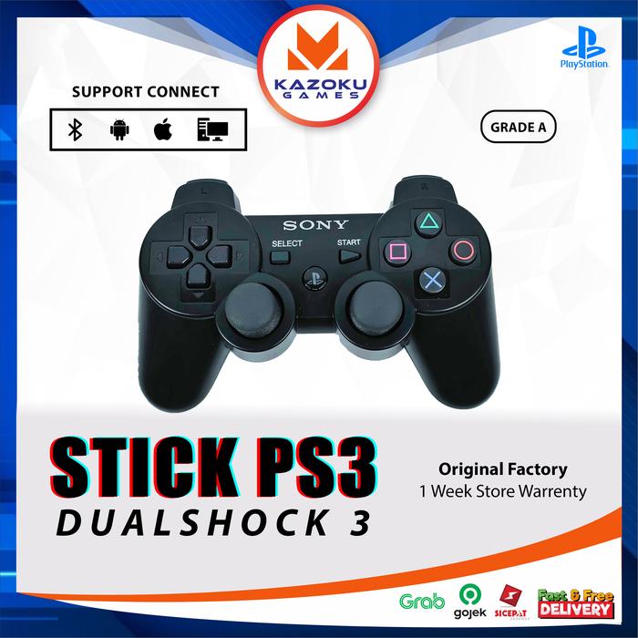 Gambar STICK PS 3 CONTROLER PS3 ORI PABRIK - Hitam dari kazoku games undefined Tokopedia