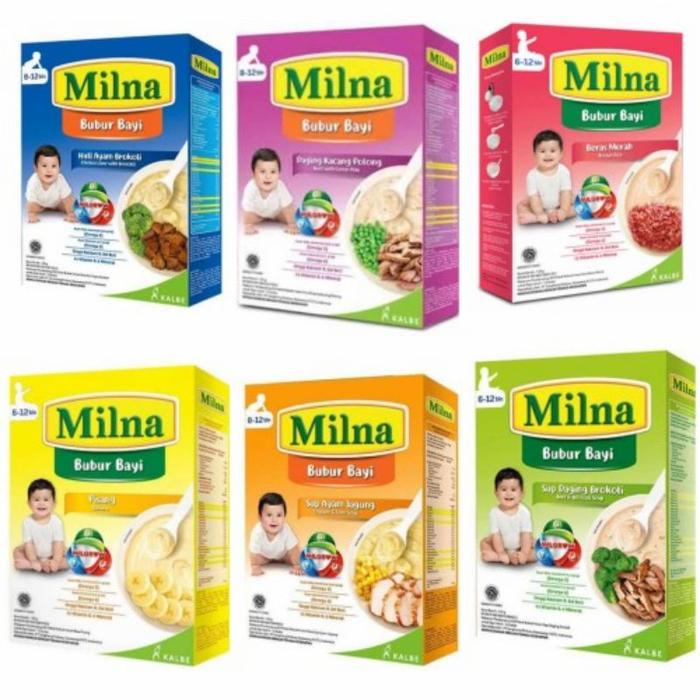 Gambar Milna Bubur Bayi Reguler Organic Makanan Pendamping ASI MPASI Bayi Kal - Beras Merah 6+ dari Busui Shop undefined Tokopedia