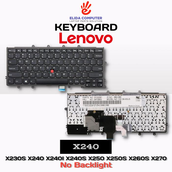 Clavier HS Pour Pièces Lenovo X240 AZERTY - Réf. 0C02303 04Y0912 - Manque Touches