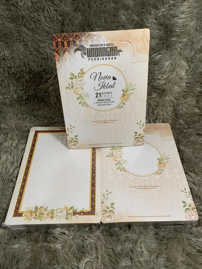 Gambar Blangko Undangan Pernikahan JAVA ETNIC BORNEO - BLANGKO SAJA dari Graha Web ID undefined Tokopedia