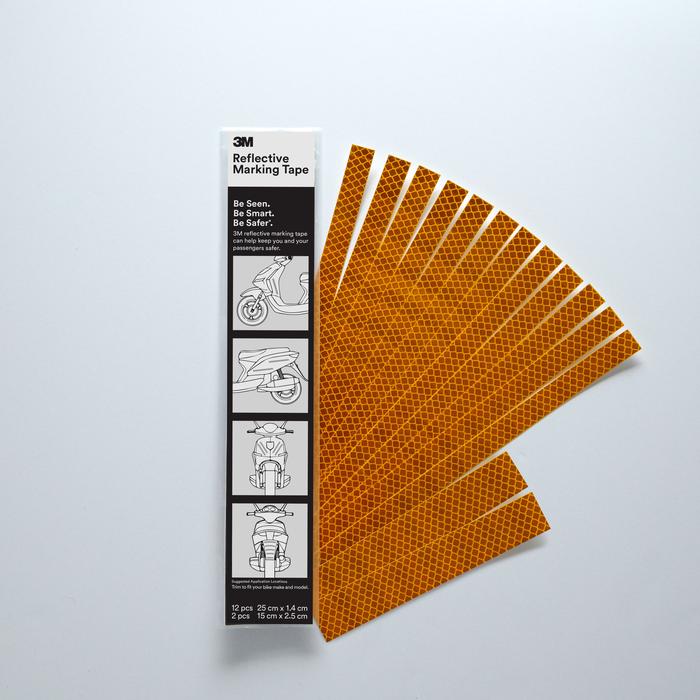 Gambar 3M Diamond Grade Conspicuity Stiker Reflektor Sepeda Motor - 1 Pack - Kuning dari 3M Automotive Kab. Bekasi Tokopedia