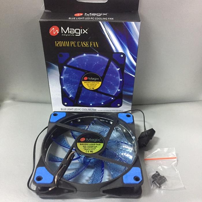 Gambar Fan Casing 12Cm Lampu Magix 120MM PC Case Fan Led 12 Cm Kipas Komputer Computer Biru Merah - Biru dari NJ Computer undefined Tokopedia