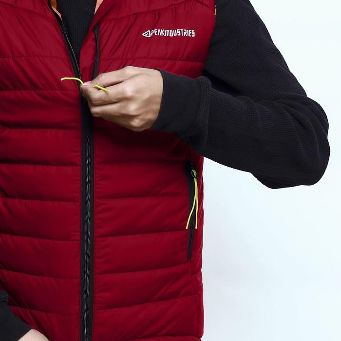 Gambar Rompi Bomber Music Denim Abu abu - Maroon, 0 dari BiazStore undefined Tokopedia