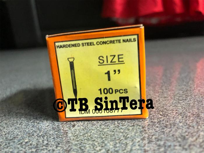 Gambar Paku Beton Kuning / tembok cor dinding besi baja kuningan - 1 inch (2,5cm) dari TB SinTera undefined Tokopedia
