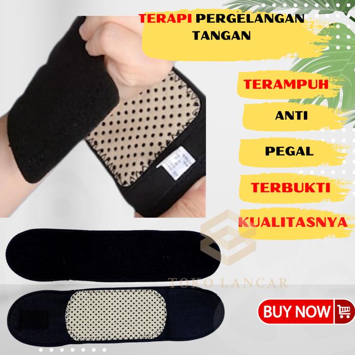 Gambar Sabuk terapi magnet pemanas pergelangan Tangan koyok nyeri dari Toko Lancar Official undefined Tokopedia