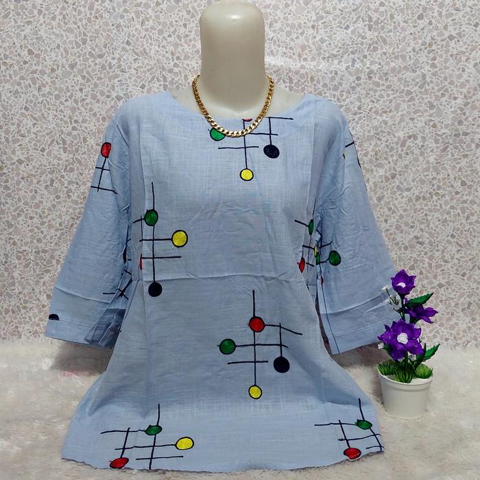 Gambar baju atasan wanita cantik blouse - Biru Muda dari fashion murah import undefined Tokopedia
