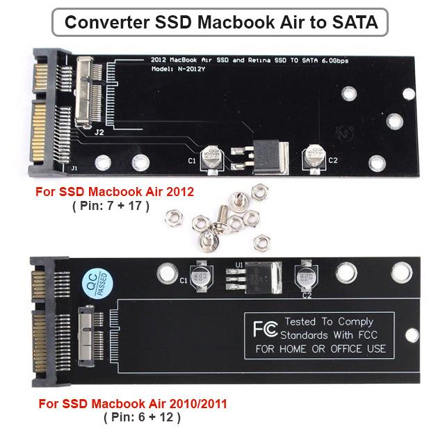 Converter SSD Macbook Air 2010/2011/2012 to SATA Mac Air 2010
